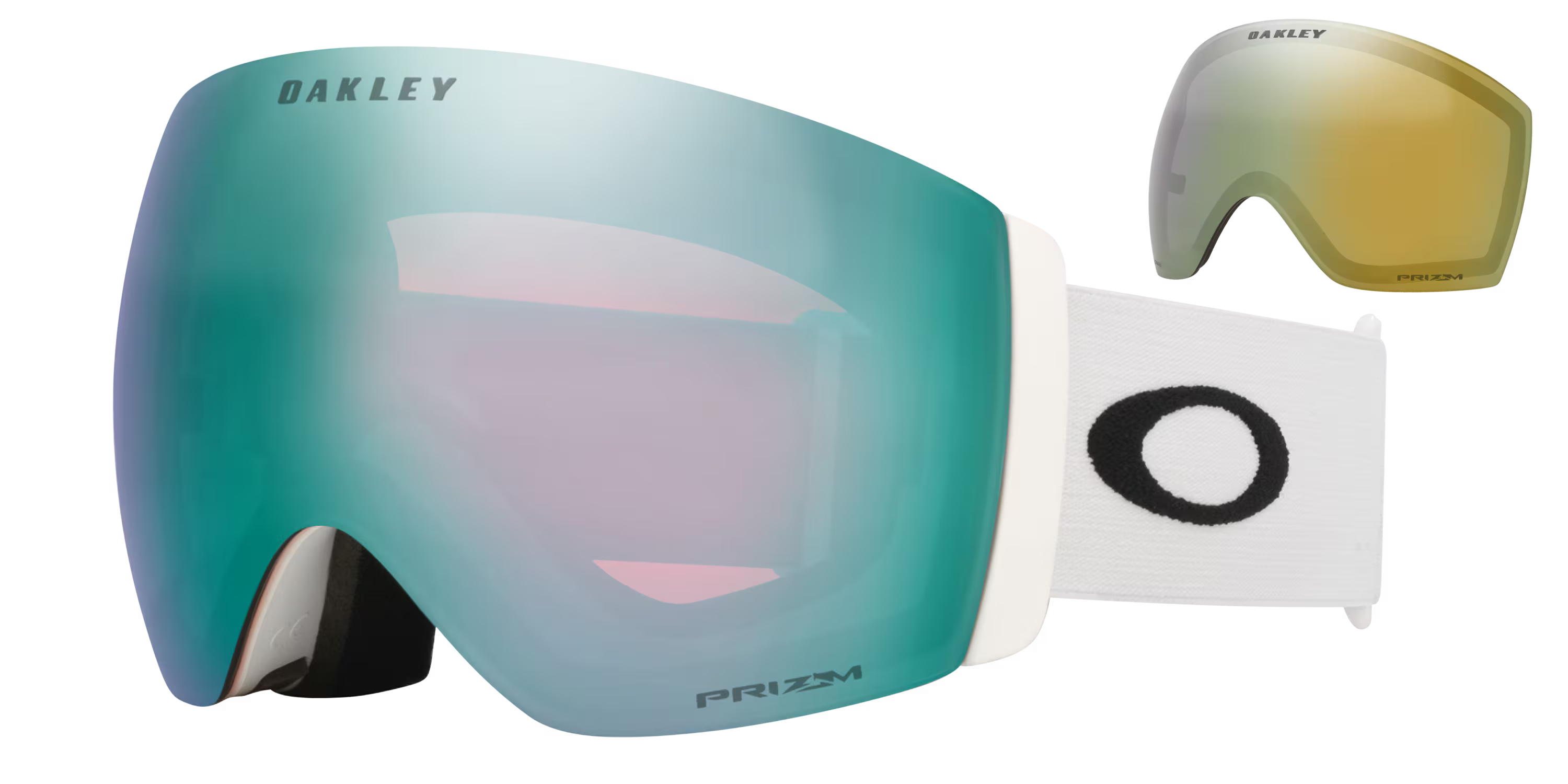 Flight Deck Pro L - Matte White/Prizm Snow Sapphire Iridium