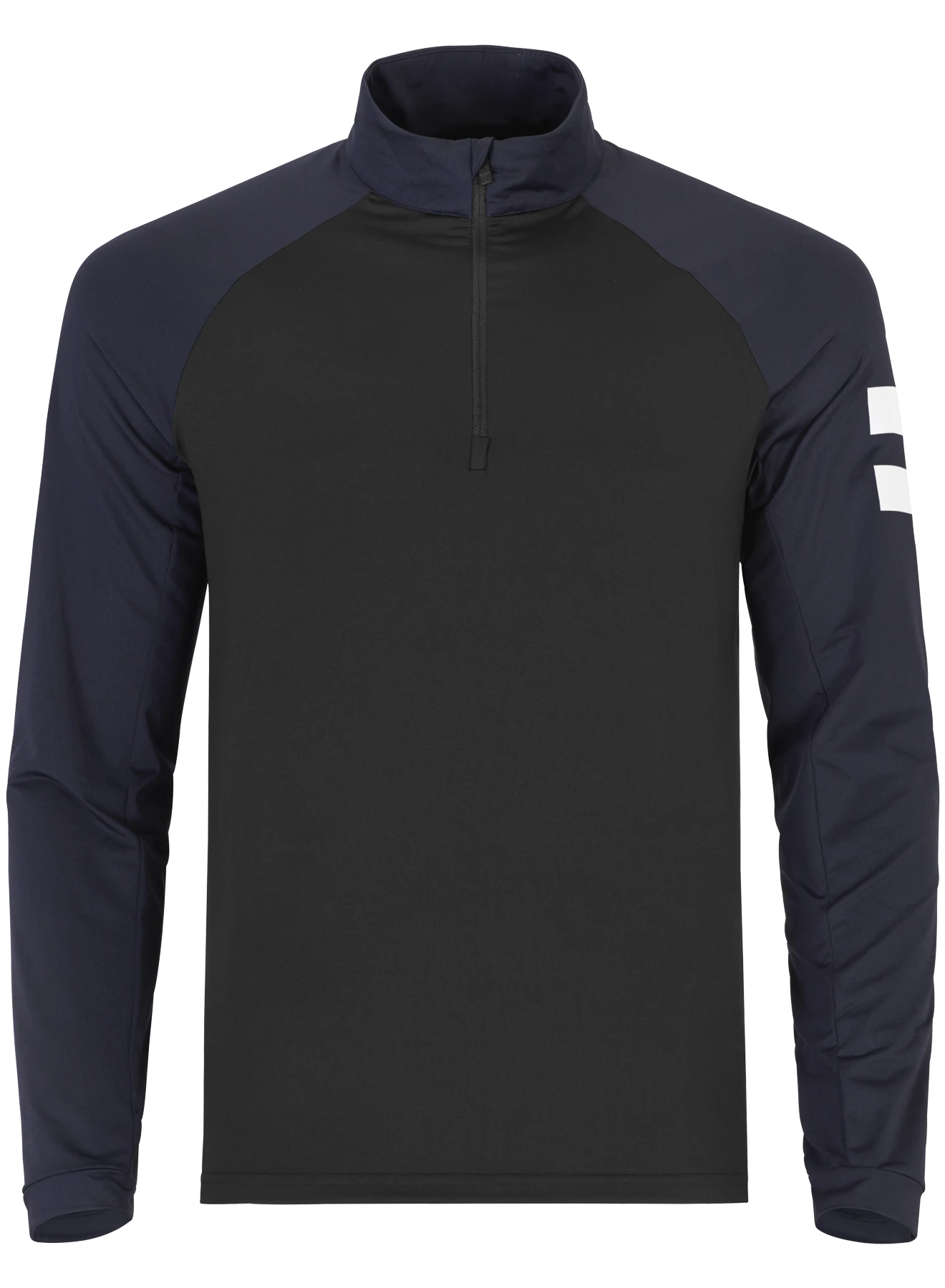 black/navy/white Turtleneck With Half Zip Econyl M