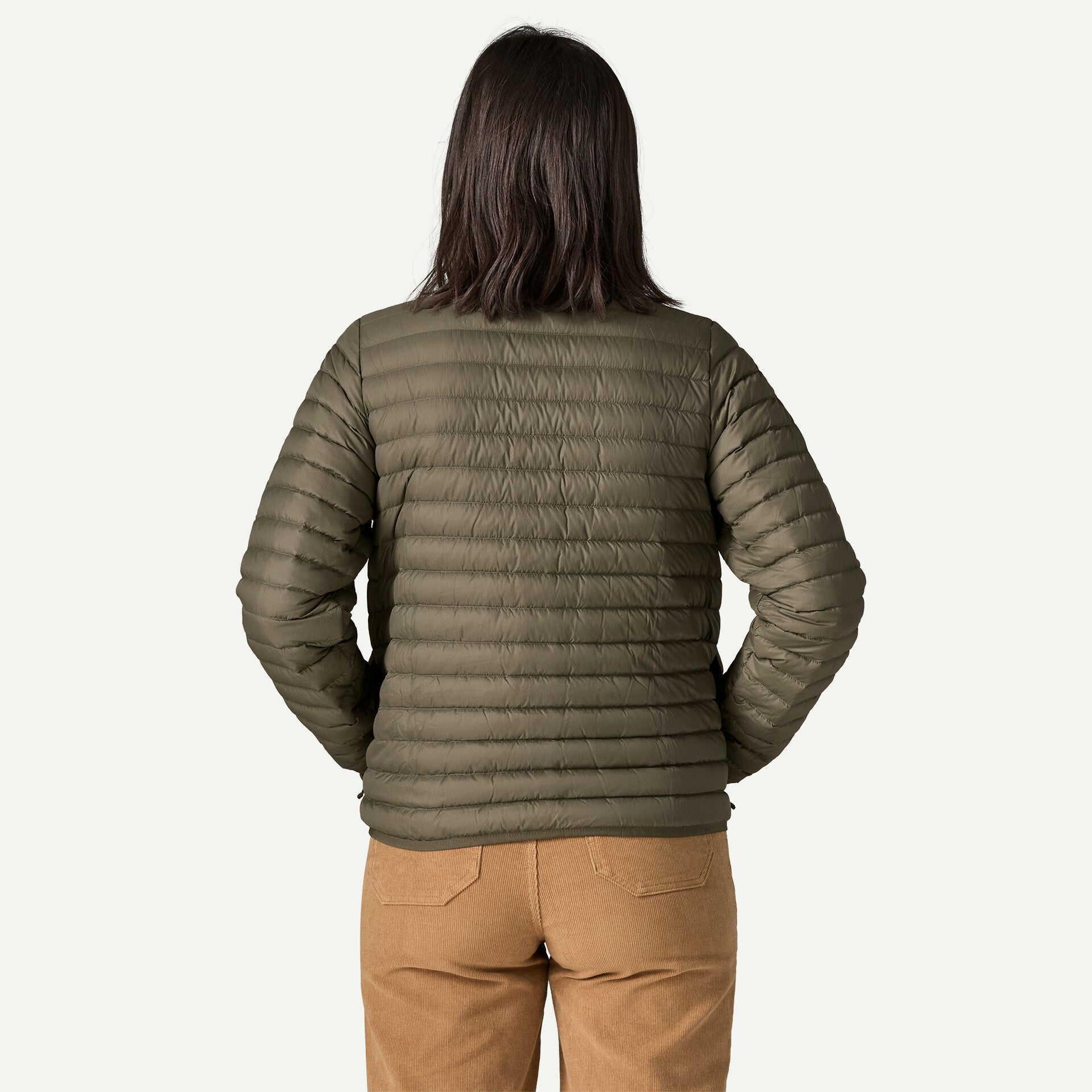 Lightweight Reversible Down Sweater Cardigan Wmn