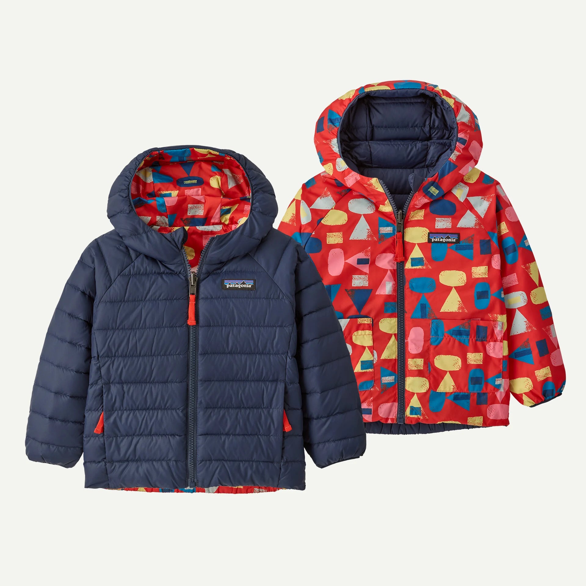 sizzle red Reversible Down Sweater Hood Baby