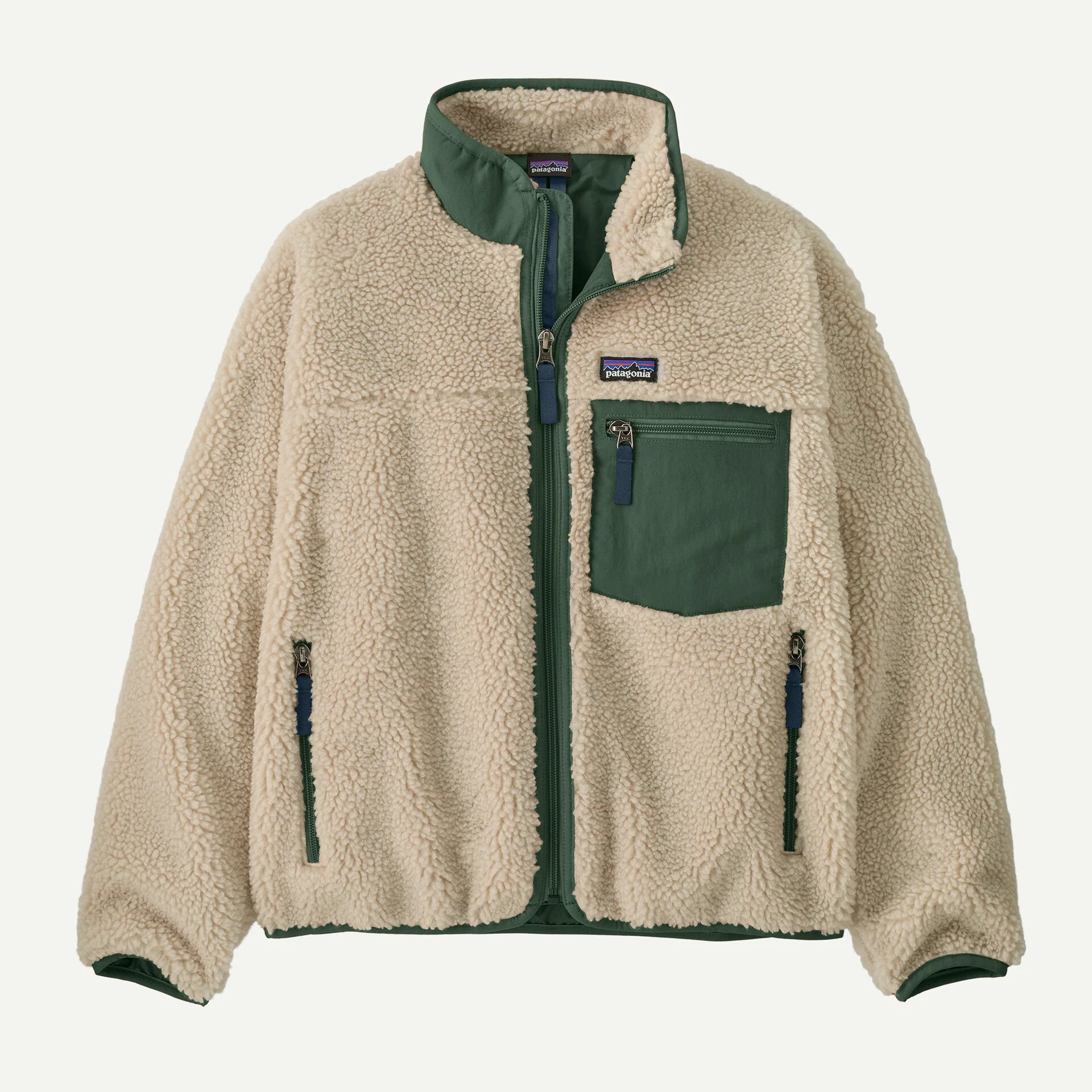 dark natural/canopy green Kid's Retro-X Fleece Jacket