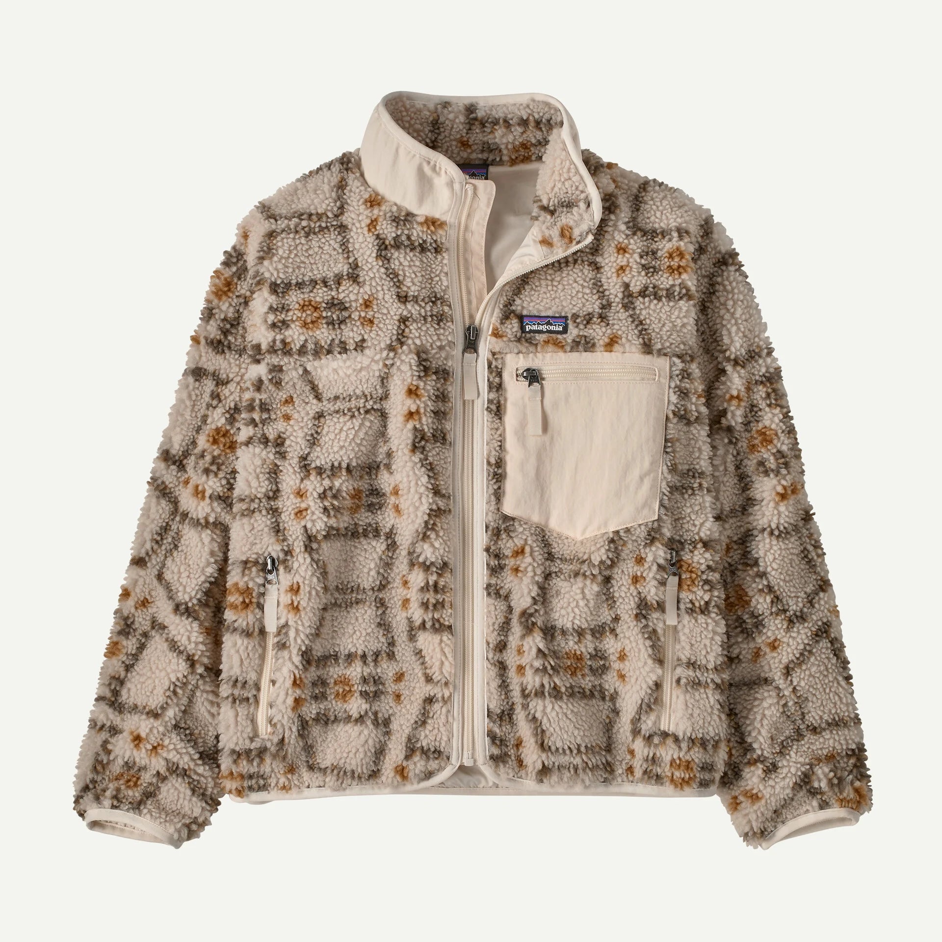 snowshore hare: natural Kid's Retro-X Fleece Jacket