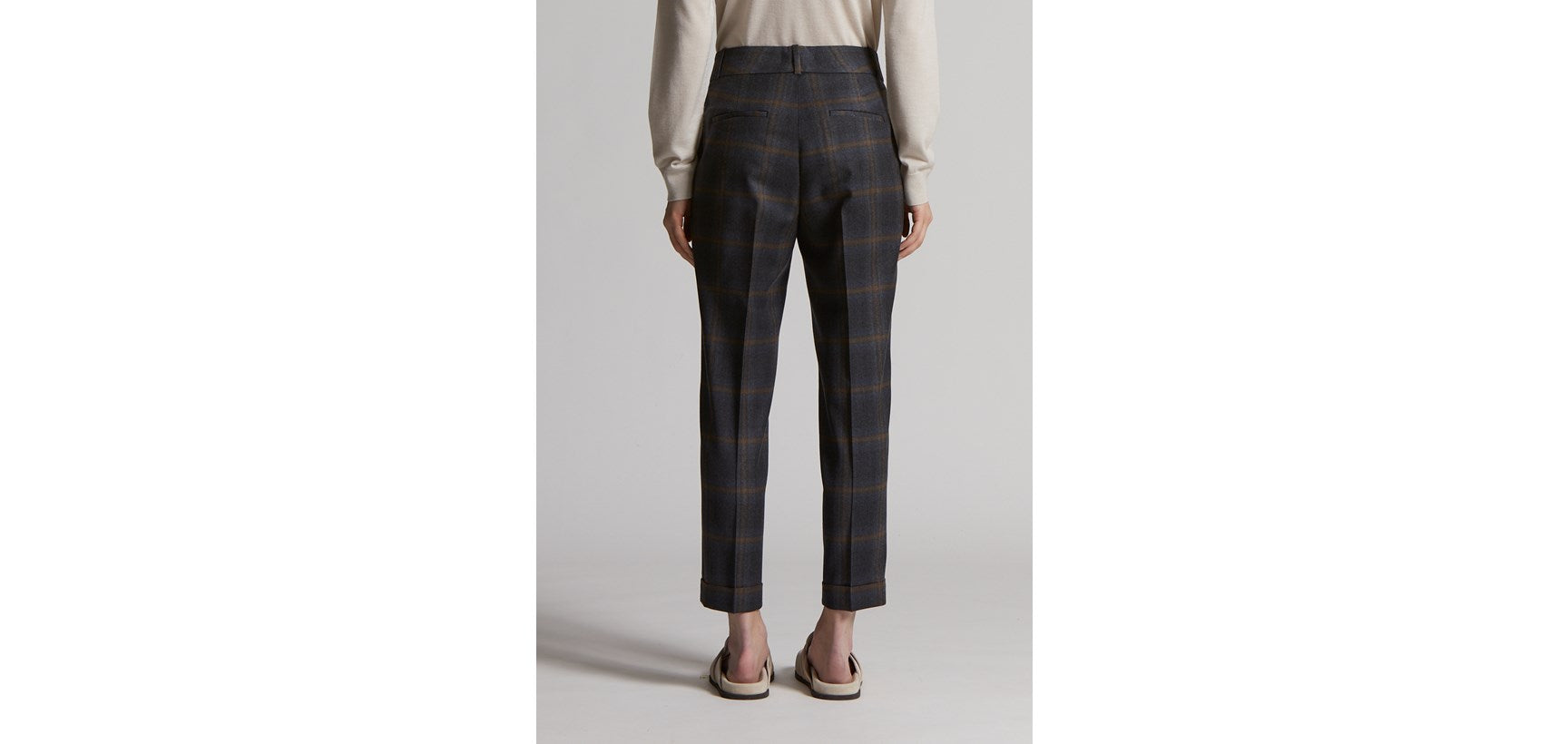 Pantalone Flanella Quadri Lana W