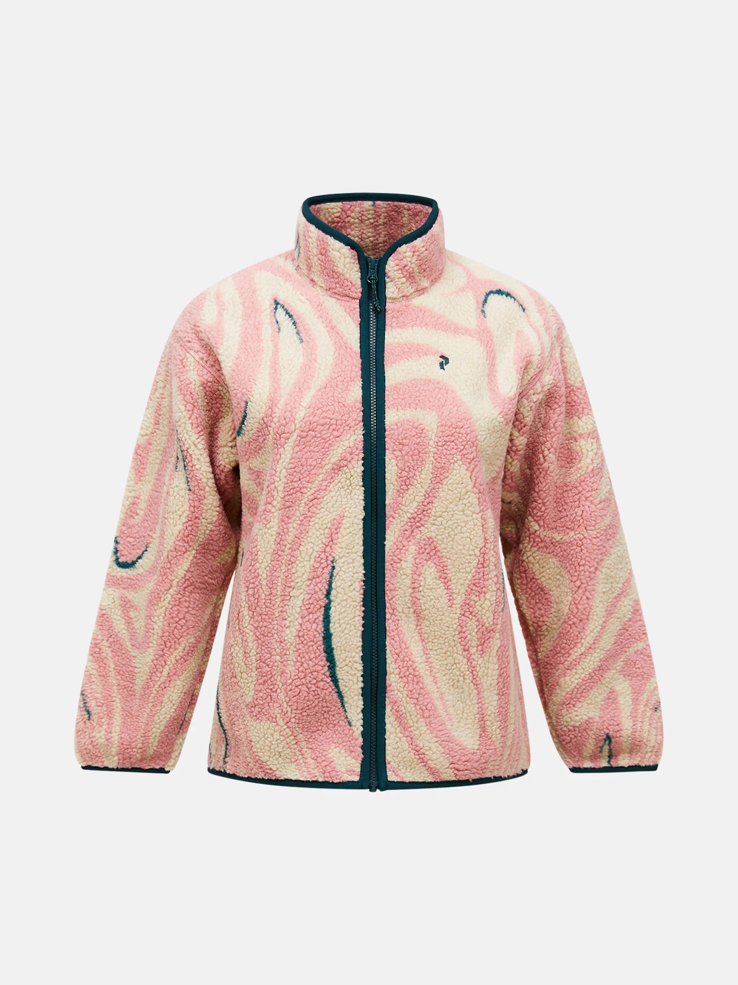 topo swirl Graphic Pile Jacket Wmn