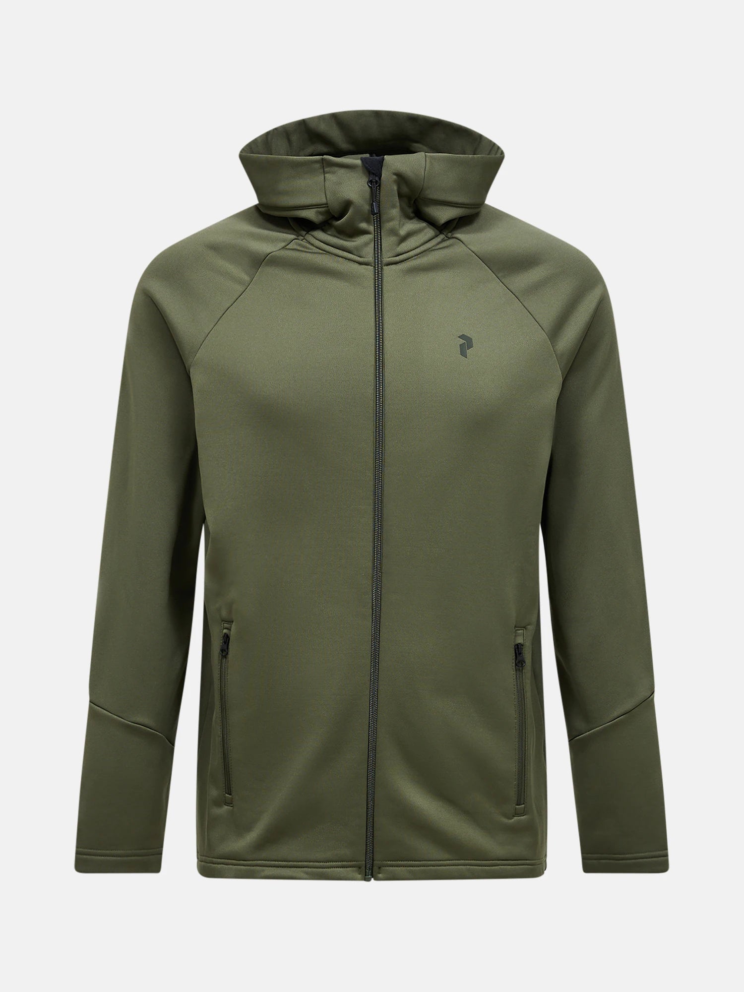 pine needle/pine needle Rider Essentials Midlayer Zip Hood Man