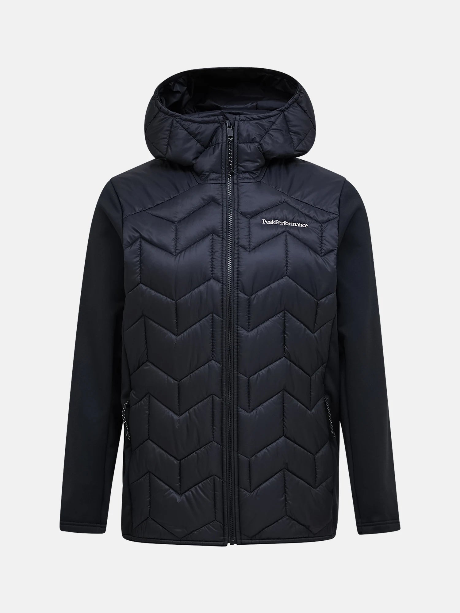 black Elevate Insulated Hybrid Hood Jacket Men