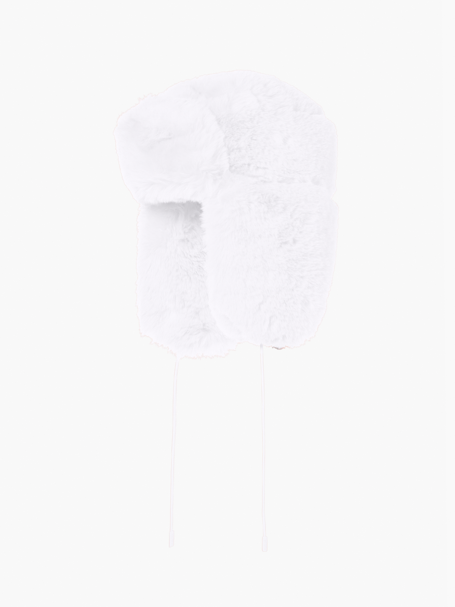 white Cher Fluffy Aviator Hat W