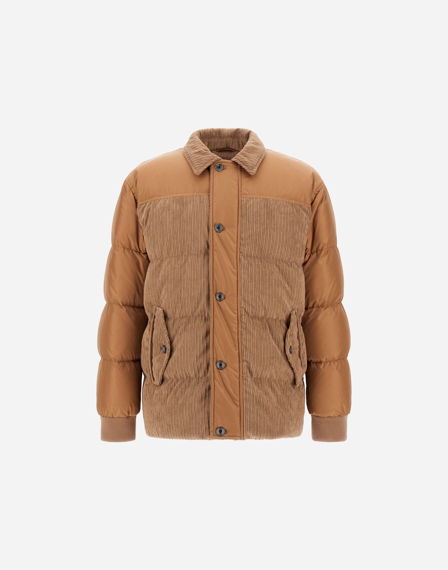 Jacket in Corduroy and Nylon Chamonix Man