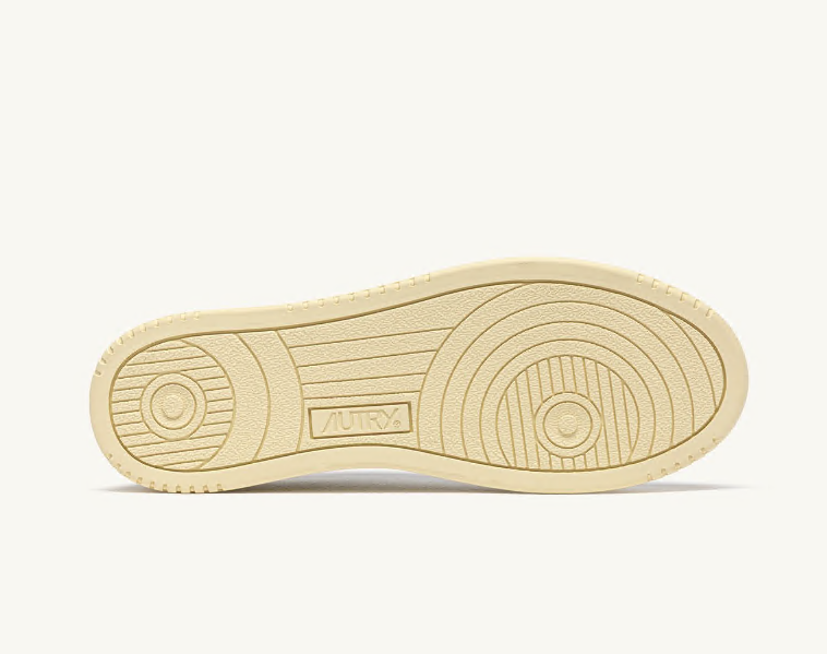 Medalist Low White Leather and Chocolate Chip Suede Man