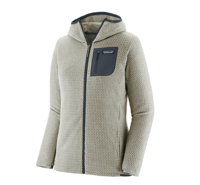 wool white R1 Air Full-Zip Hoody W