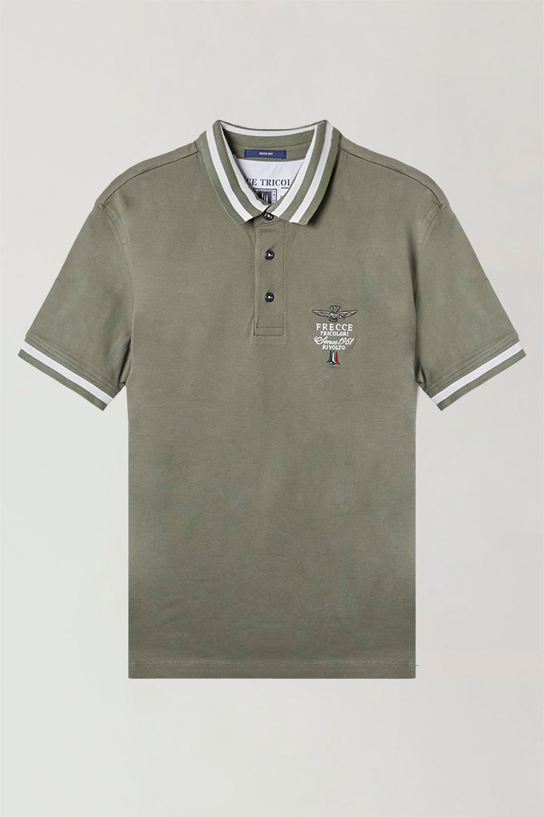 green Short Basic Slim Fit Polo M
