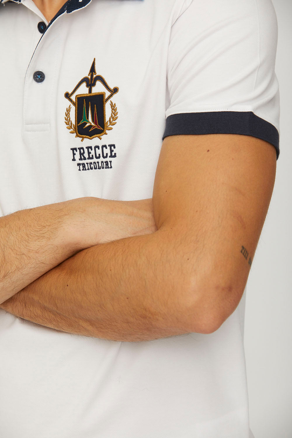 Piqué Polo With Jacquard Undercollar