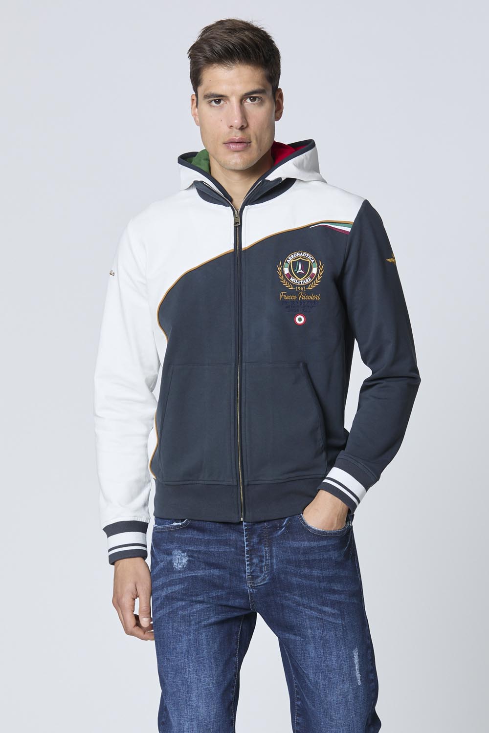 Color-Block Hoodie M