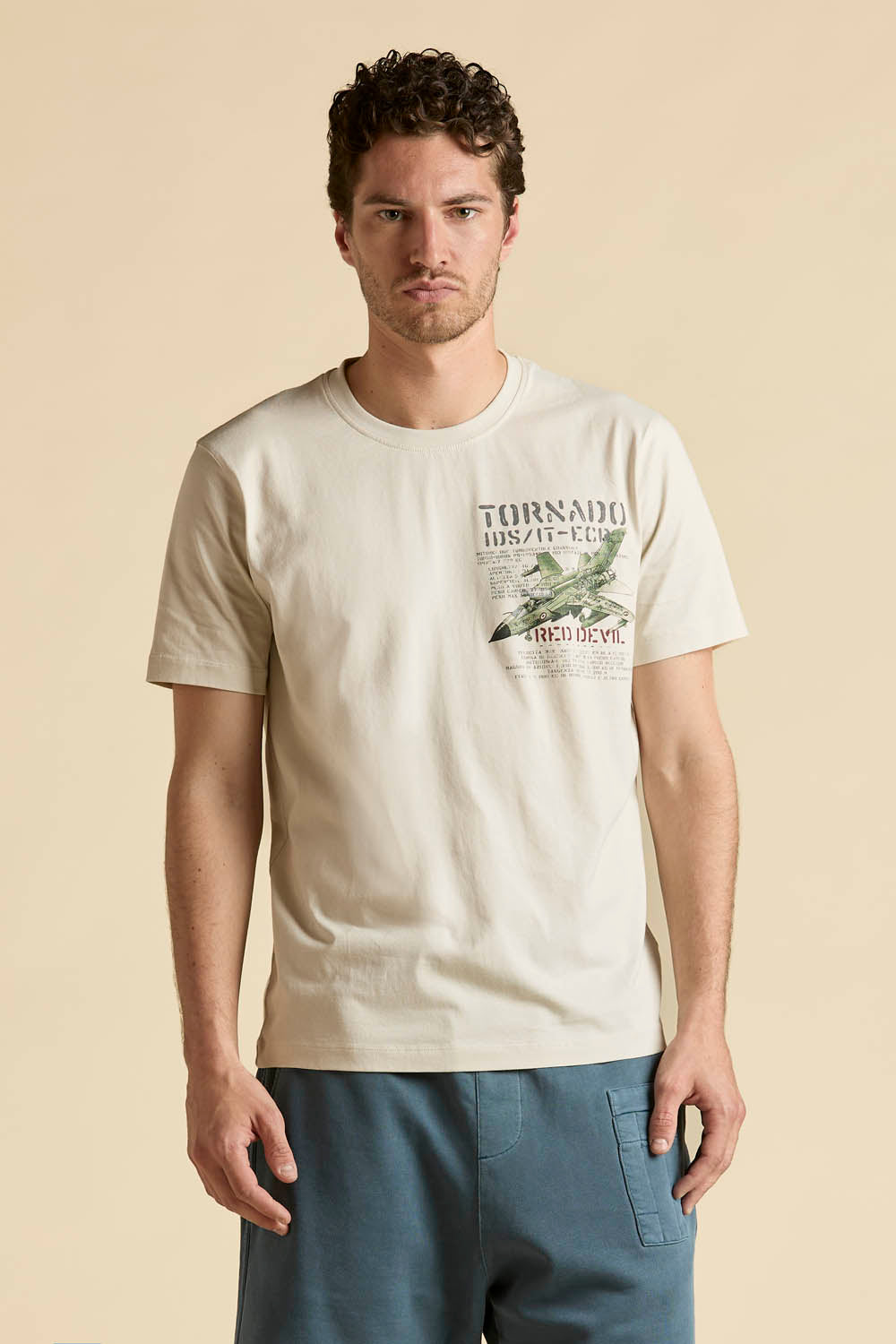 Cotton T-shirt Tornado-Printed Man
