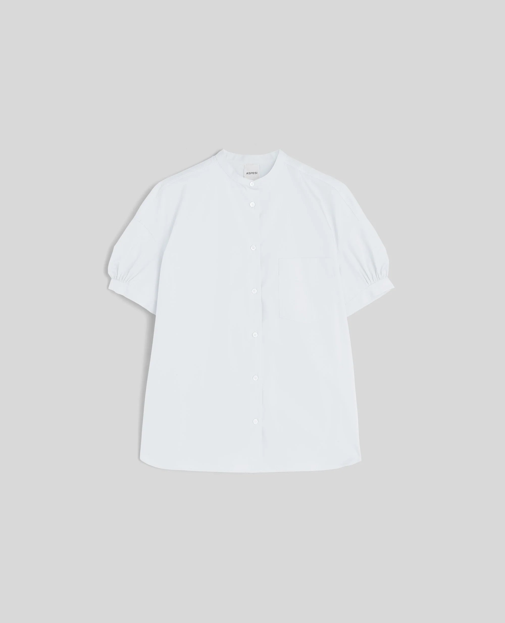 white Short Sleeved Poplin Shirt W