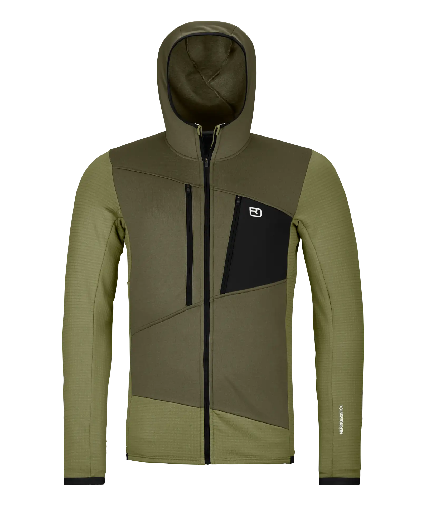 Fleece Grid Hoody Man