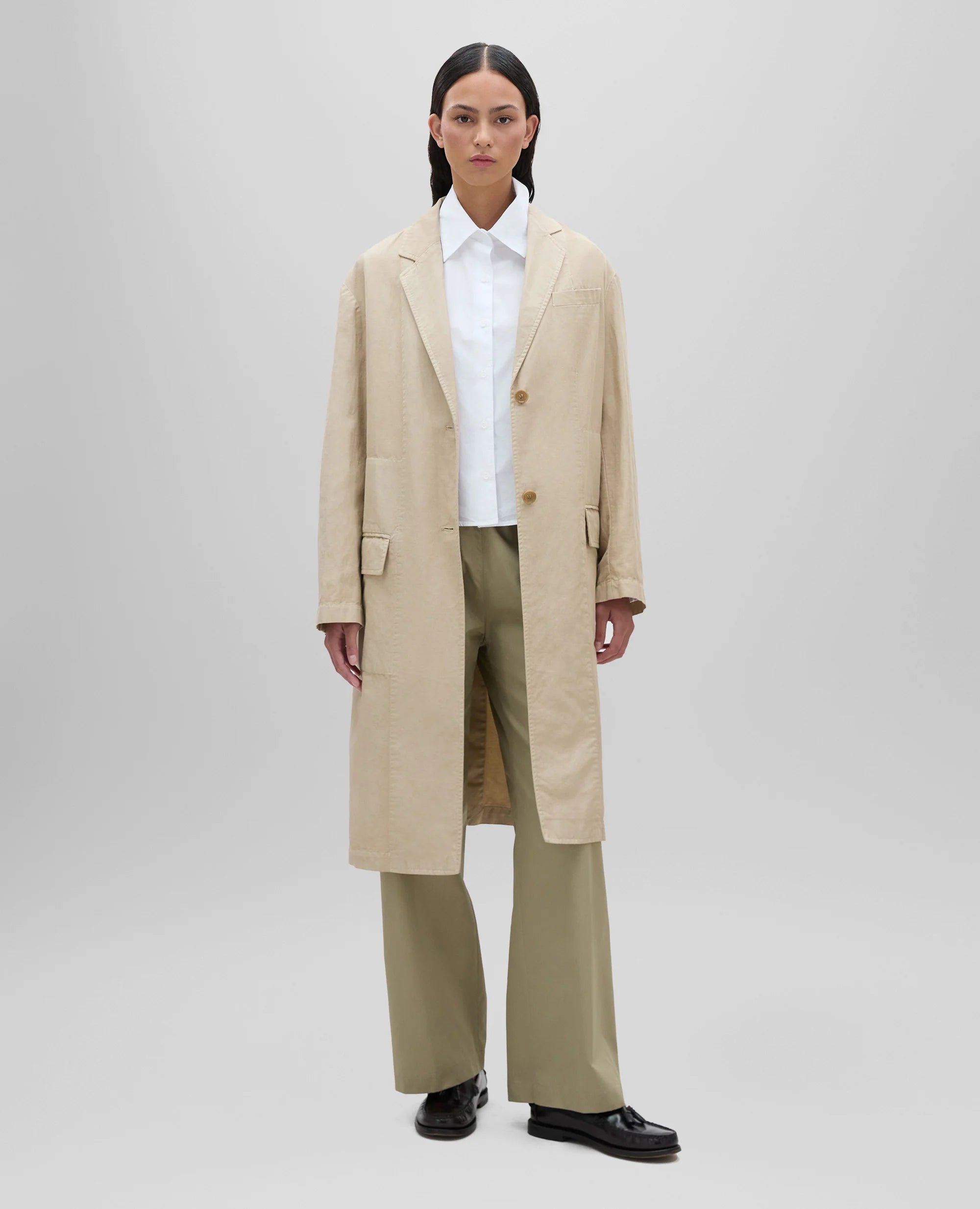 Cotton Poplin Trousers W