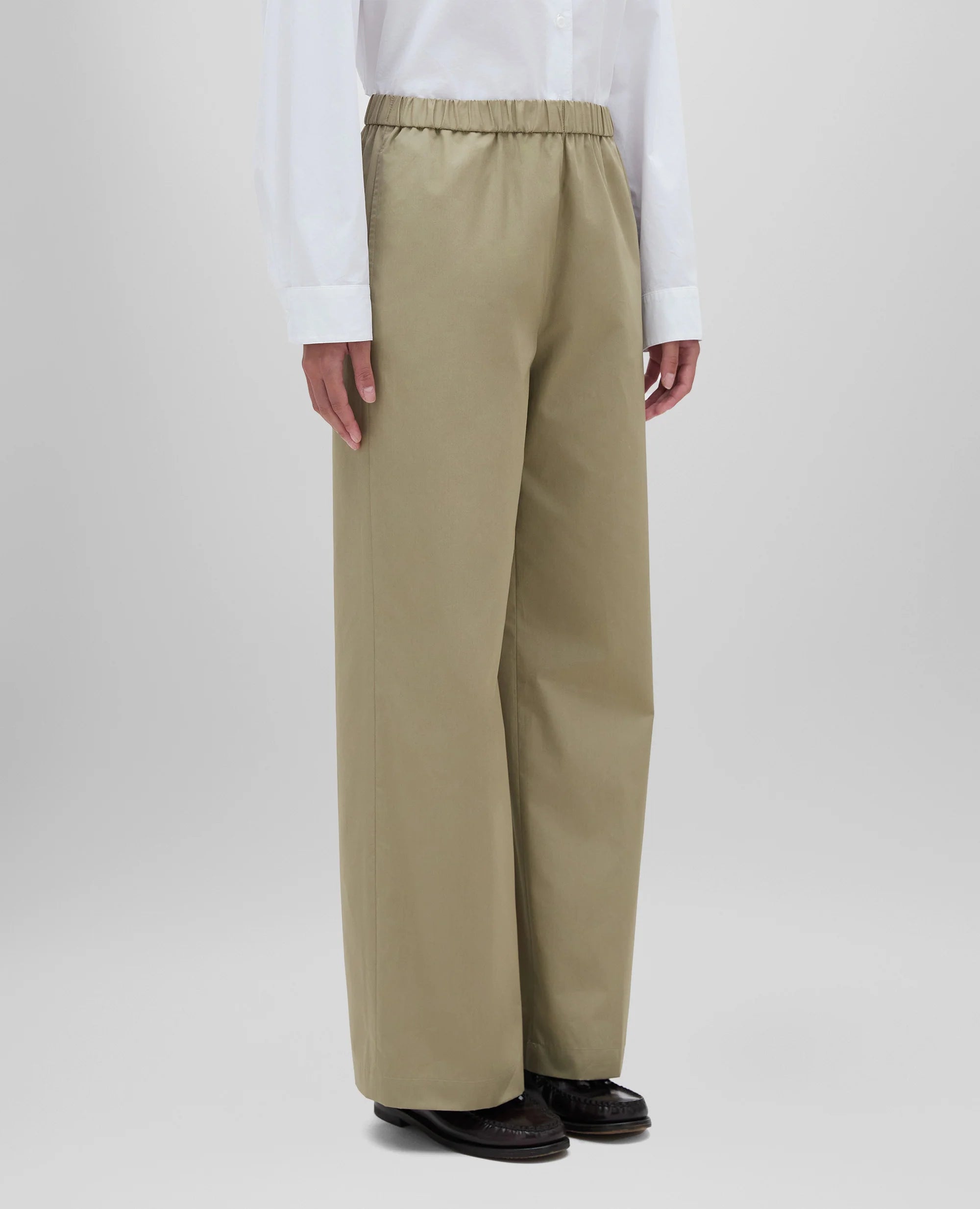 Cotton Poplin Trousers W