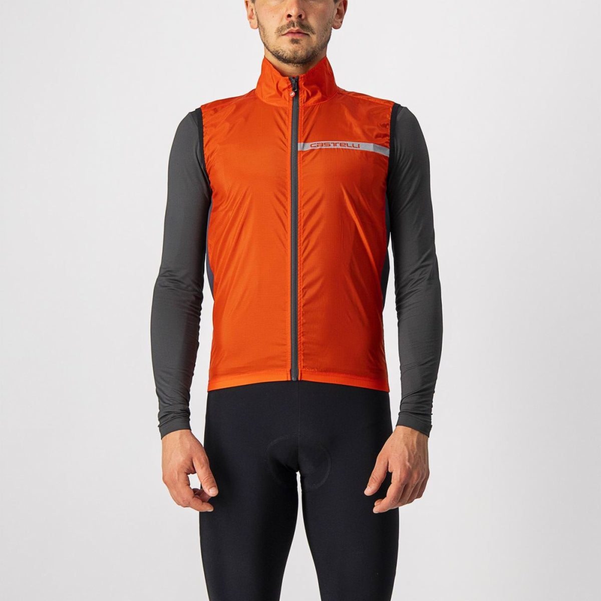 fiery red/dark grey Squadra Strech Vest Men | BOTËGHES LAGAZOI