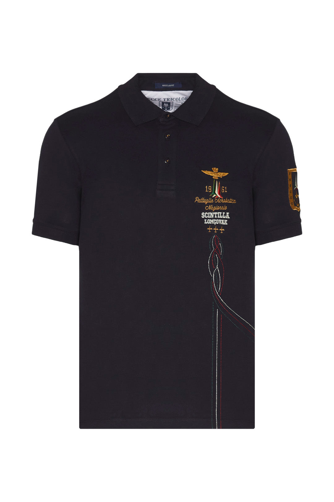 Aeronautica Militare Frecce Tricolori polo with trails Lagazoi