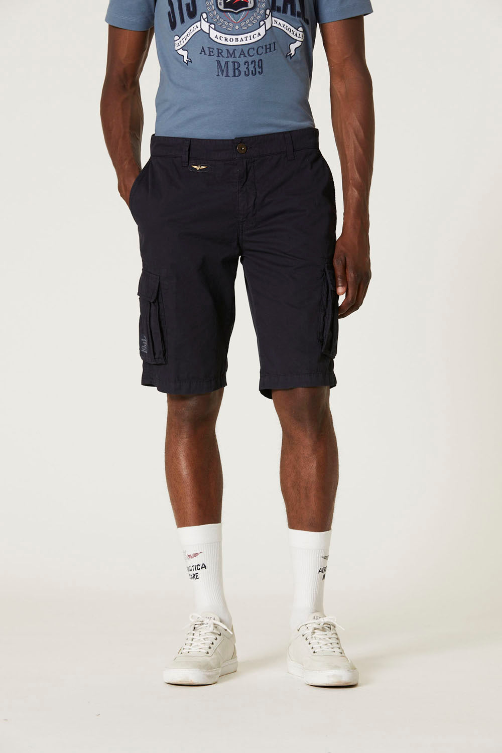 Cotton gabardine Bermuda shorts Men