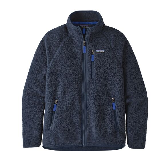 new navy Retro Pile Jacket Men | BOTËGHES LAGAZOI