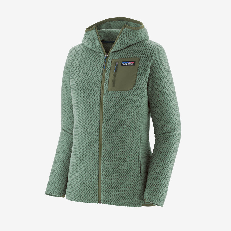 hemlock green R1 Air Full-Zip Hoody Woman | BOTËGHES LAGAZOI