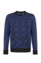 Kaprun Sweater With Snow Tracks Motif M