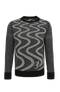 Kaprun Sweater With Snow Tracks Motif M