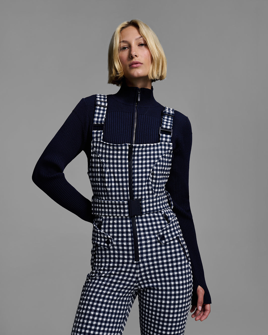 Fernie Gingham Ski Bib W