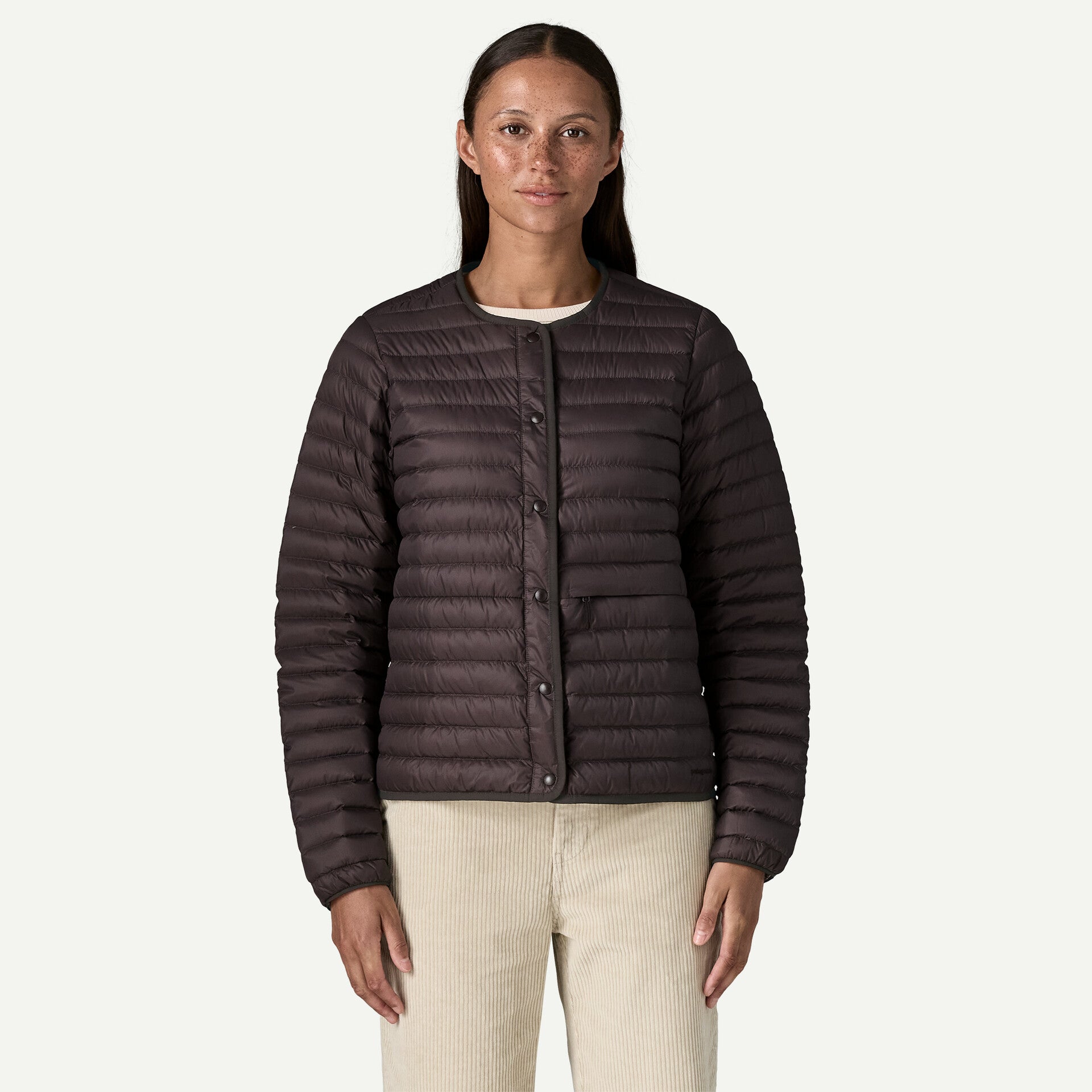 Lightweight Reversible Down Sweater Cardigan Wmn