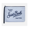 Aline Light Blue Striped Seersucker Cotton Pouch