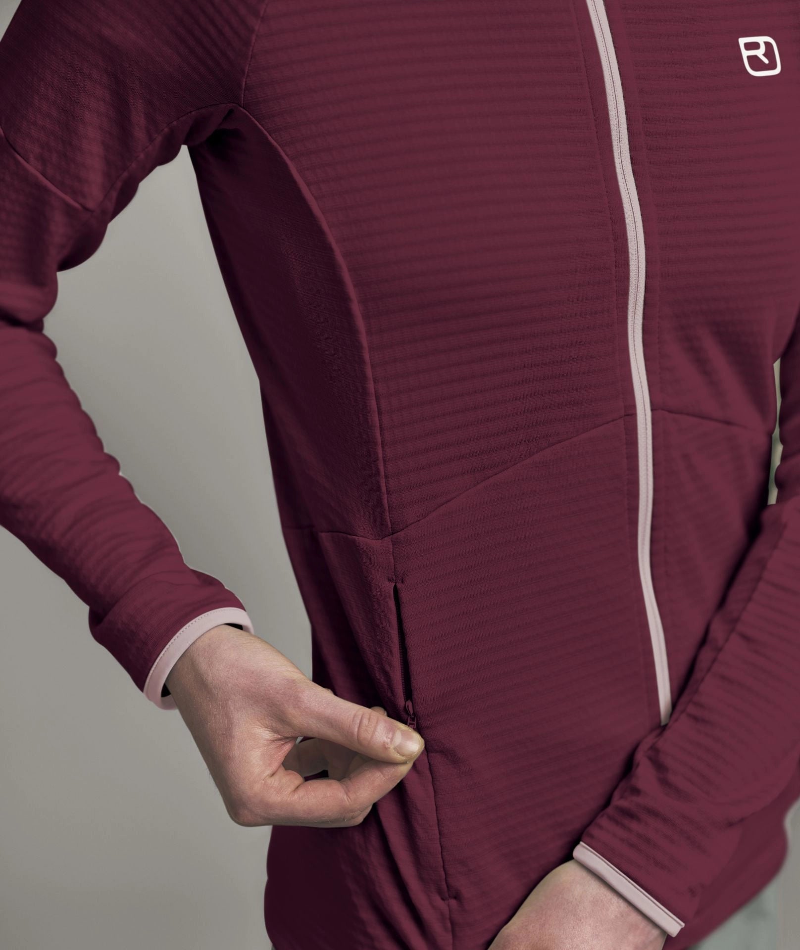 Fleece Light Grid Hoody Wmn