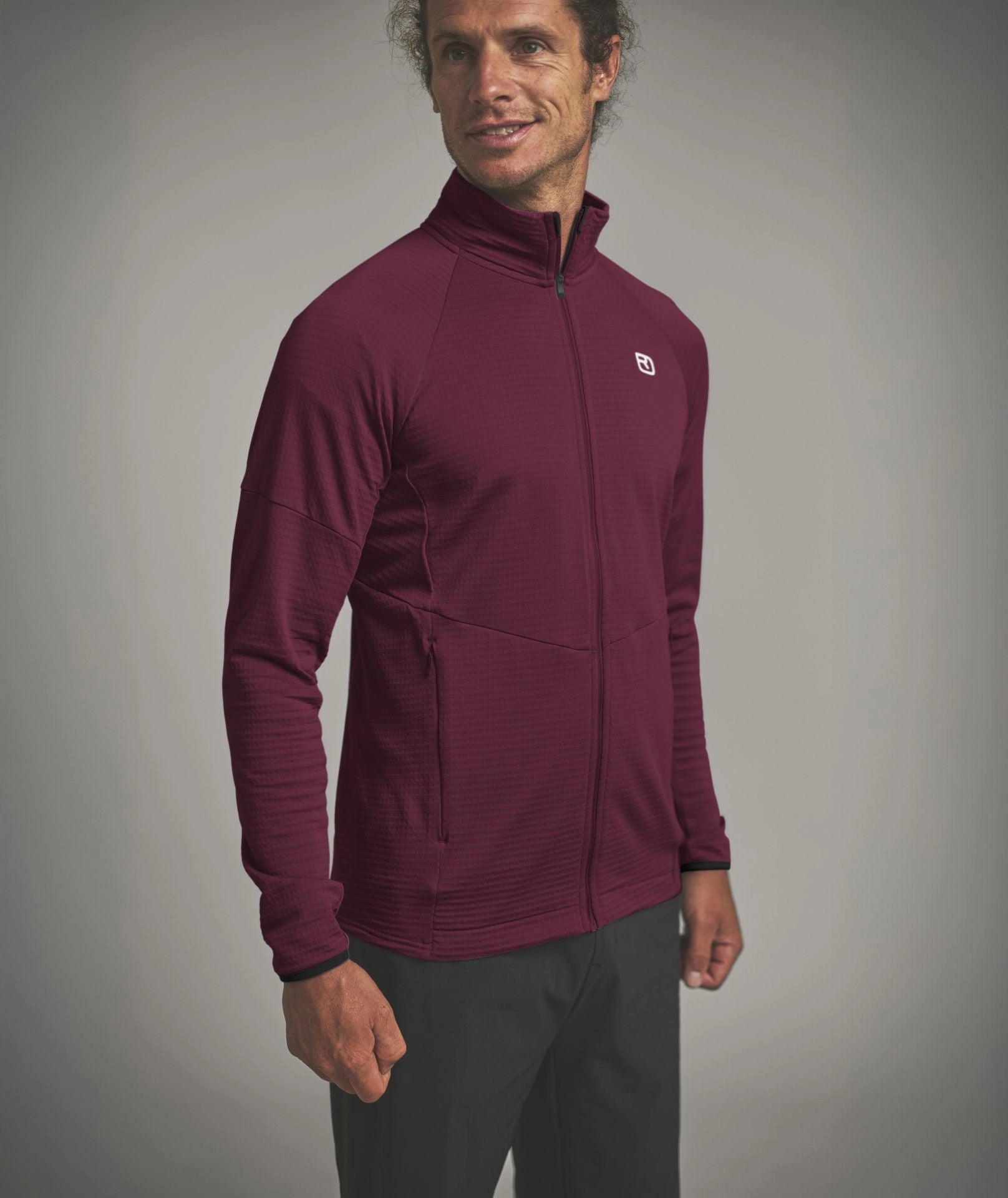 Fleece Light Grid Jacket Man