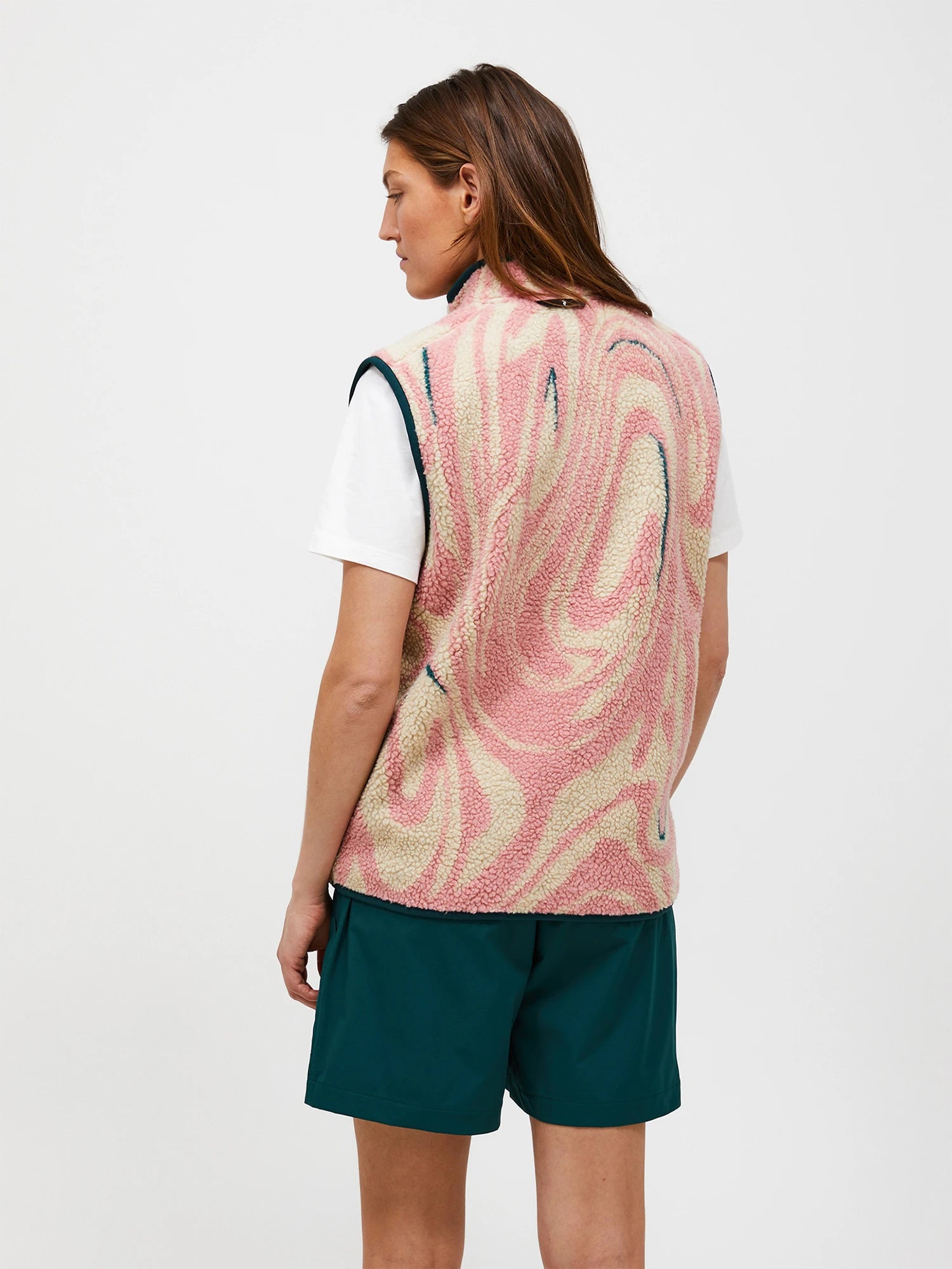 Graphic Pile Vest Wmn