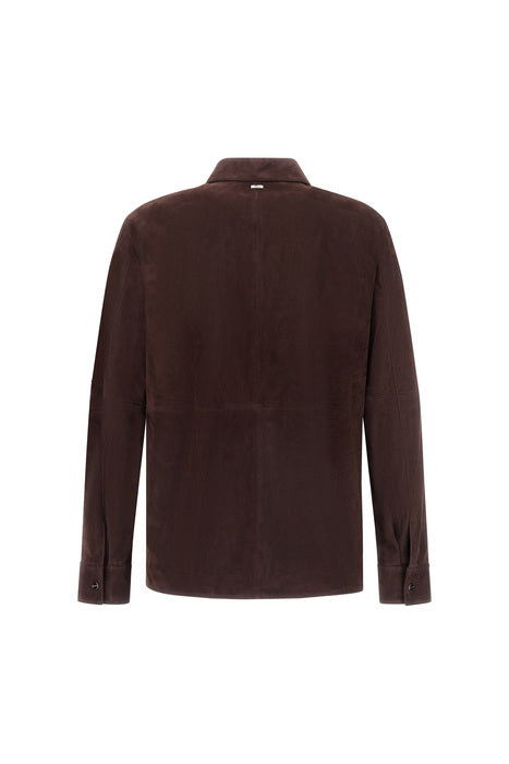 Shirt Jacket in Suede Man