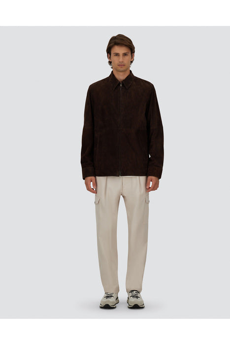 Shirt Jacket in Suede Man
