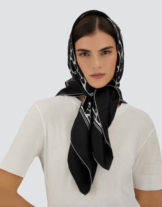 Foulard 90X90 Stampa Gancio W