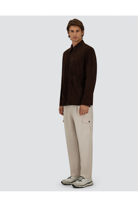 Shirt Jacket in Suede Man