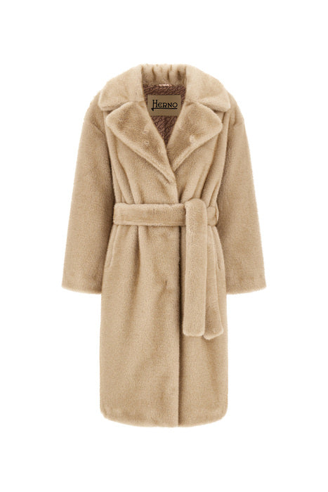 Coat In Alternative Mink Fur W