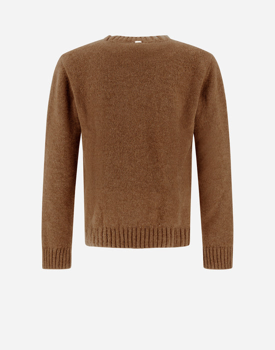 Sweater In Plain Alpaca Wool M