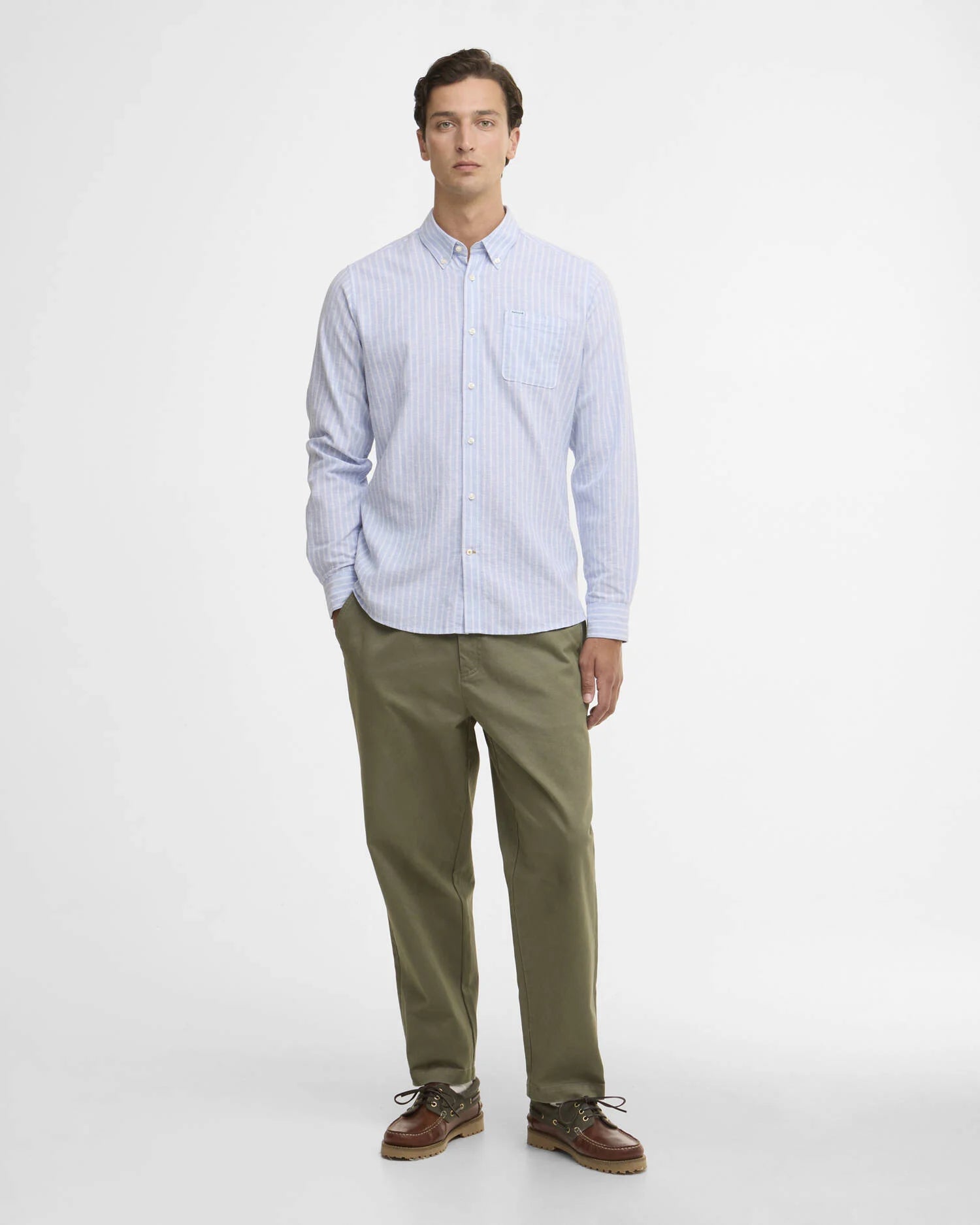 Nelson Striped Long-Sleeved Shirt Man