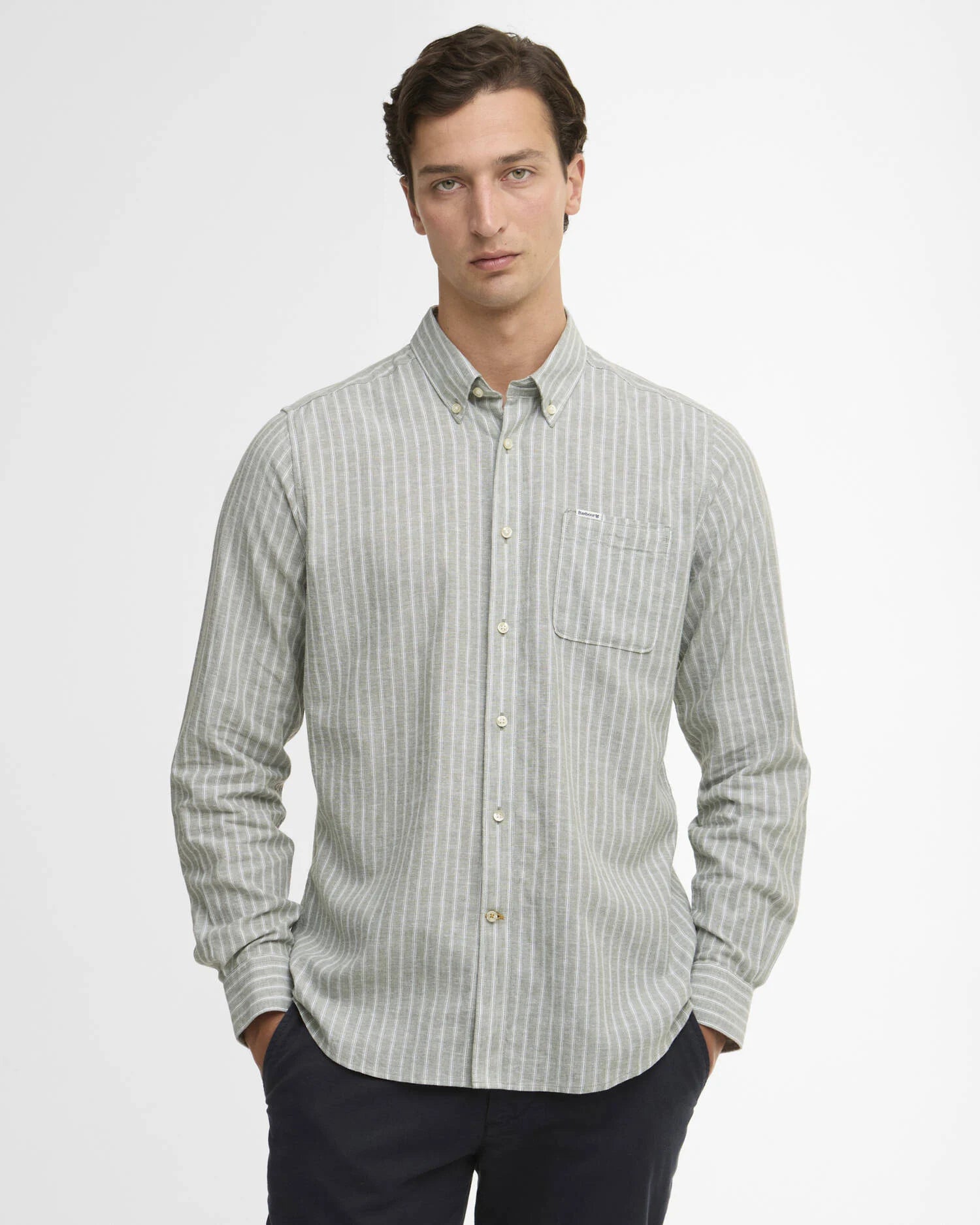 Nelson Striped Long-Sleeved Shirt Man