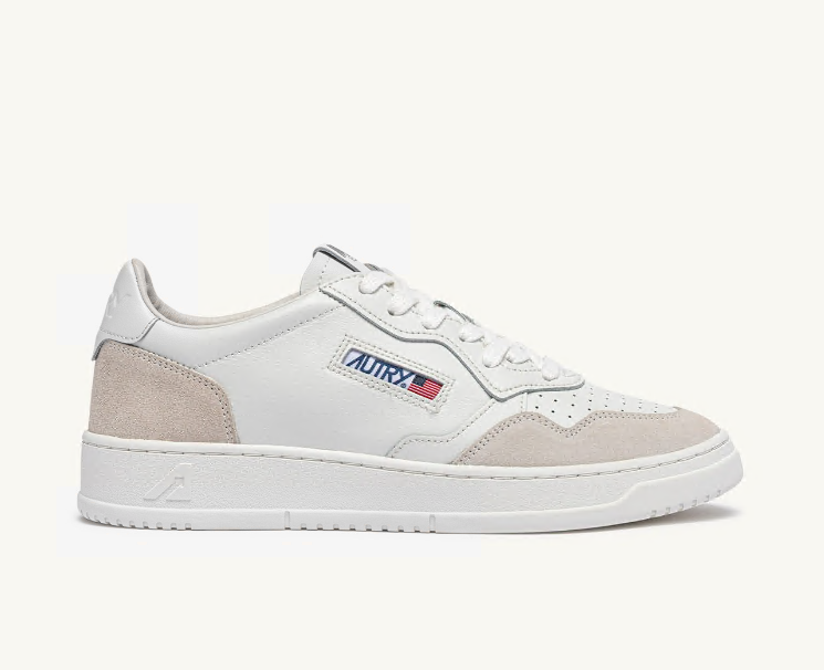 Medalist Low White Leather and Suede Wmn