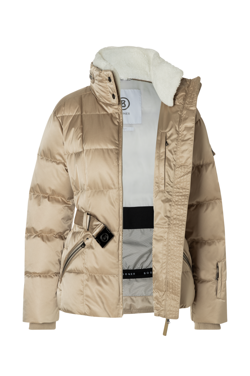 Alaja-D Ski Jacket Beige/Gold Woman | BOTËGHES LAGAZOI