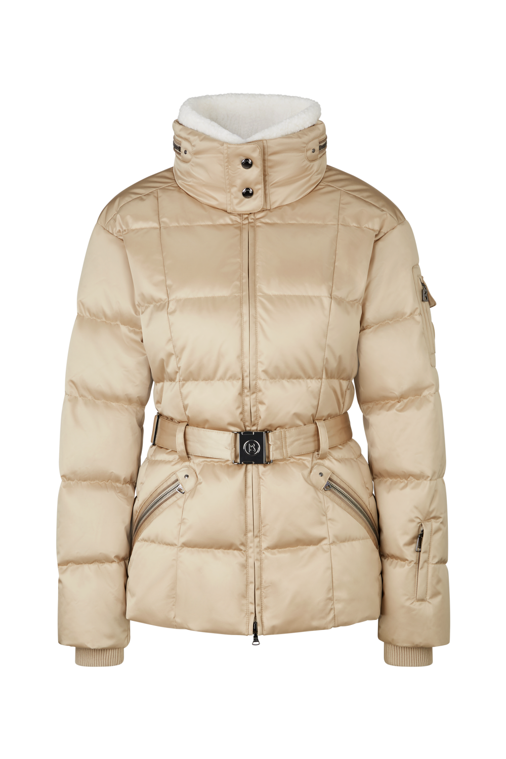 Alaja-D Ski Jacket Beige/Gold Woman | BOTËGHES LAGAZOI