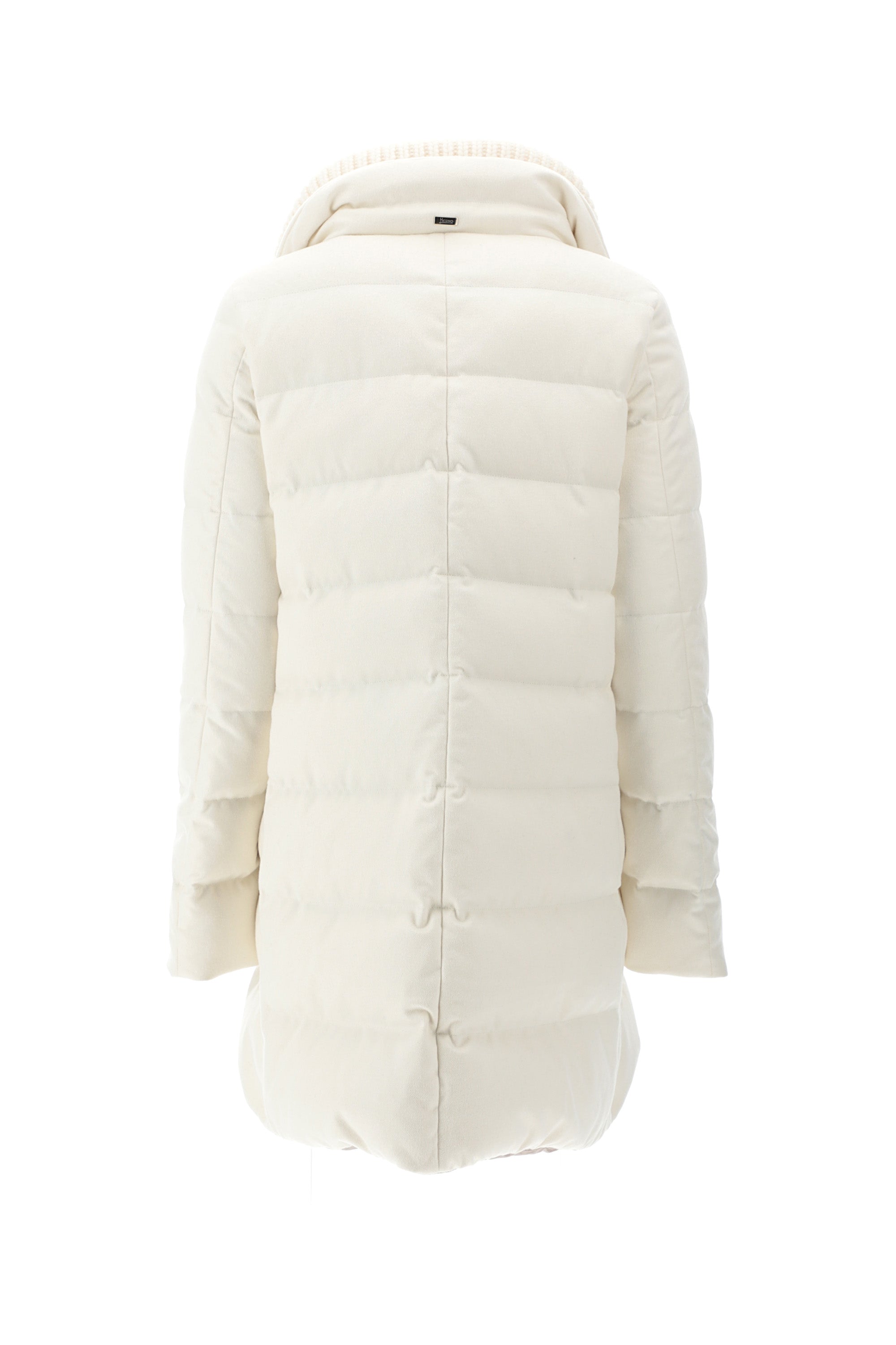 A-Shape Cashmere Silk With Knitted Collar