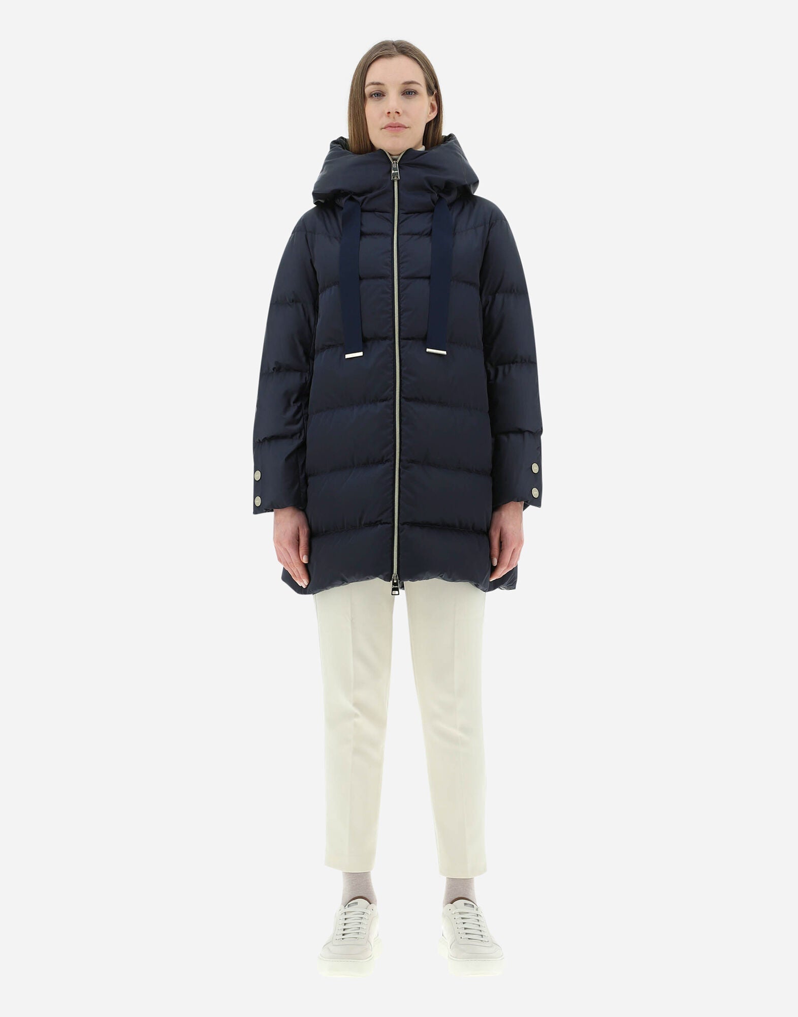 Hooded Satin A-Shape Jacket