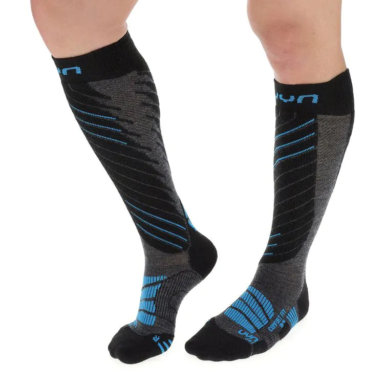 Ski Comfort Fit Socks Grey Melange Men | BOTËGHES LAGAZOI