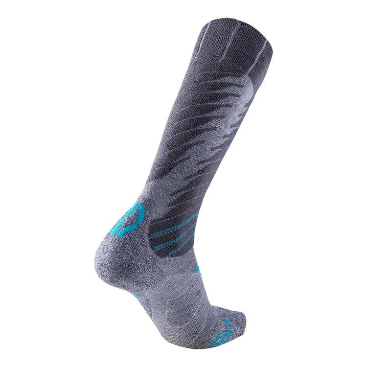 Ski Comfort Fit Socks Grey/Turquoise Women | BOTËGHES LAGAZOI